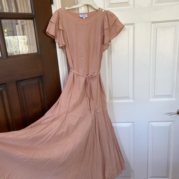 & Other Stories Ruffled Sleeve Midi Dress - Picture 2 of 3